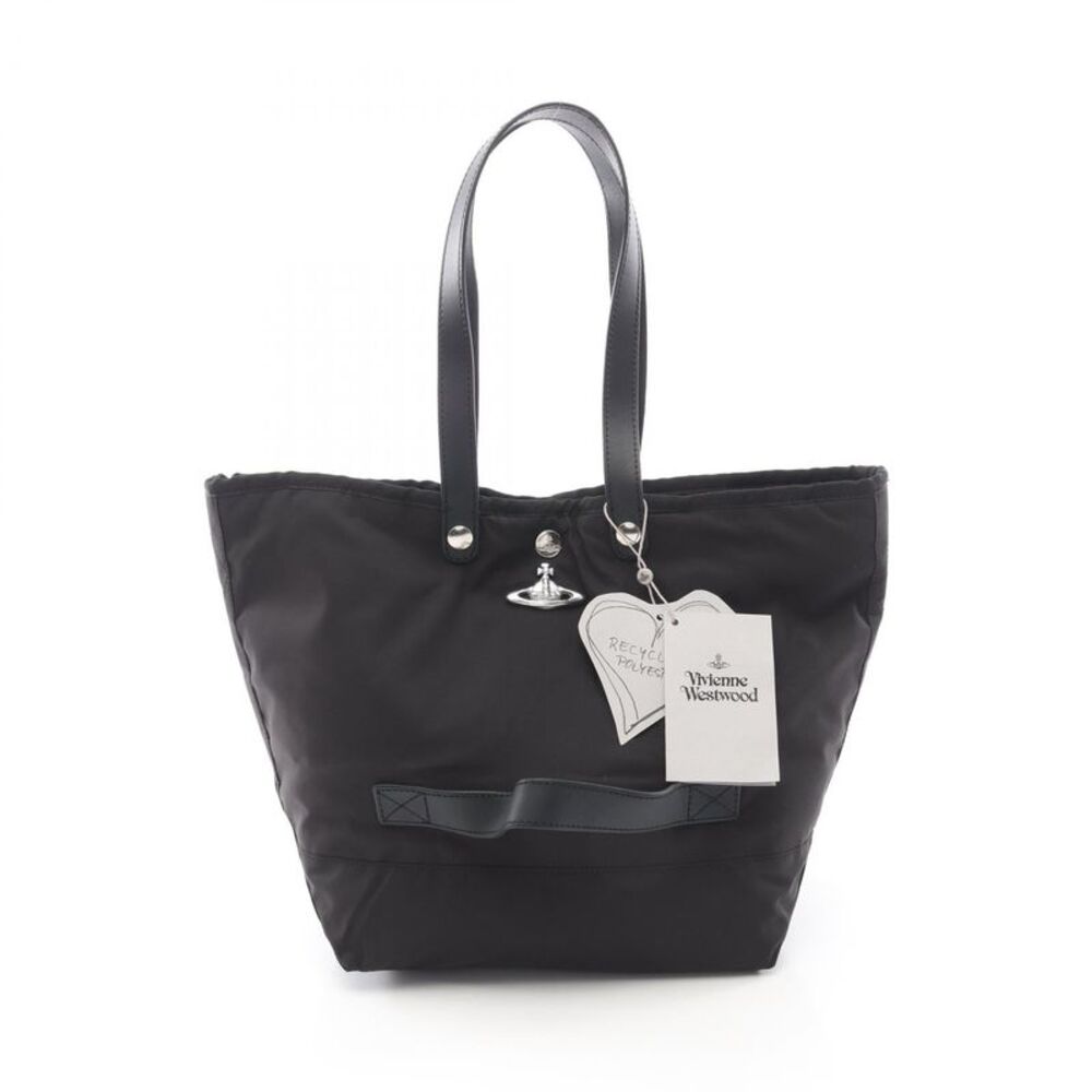 Vivienne Westwood Canvas Leather Tote Bag